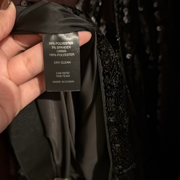 House of Harlow black sequin halter top and pants set. Size Large. Black. - Picture 3 of 3